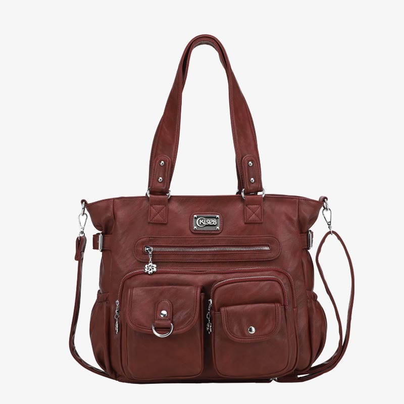 Women Large Underarm Tote Multiple Pockets Two Use Crossbody Bag