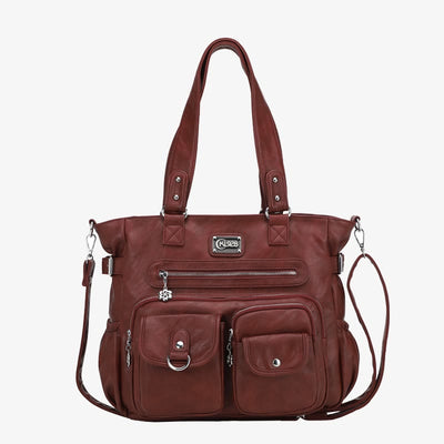 Women Large Underarm Tote Multiple Pockets Two Use Crossbody Bag