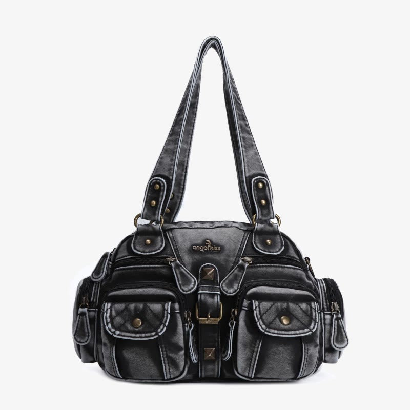 Solid Color Fashion Dumplings Messenger Bag