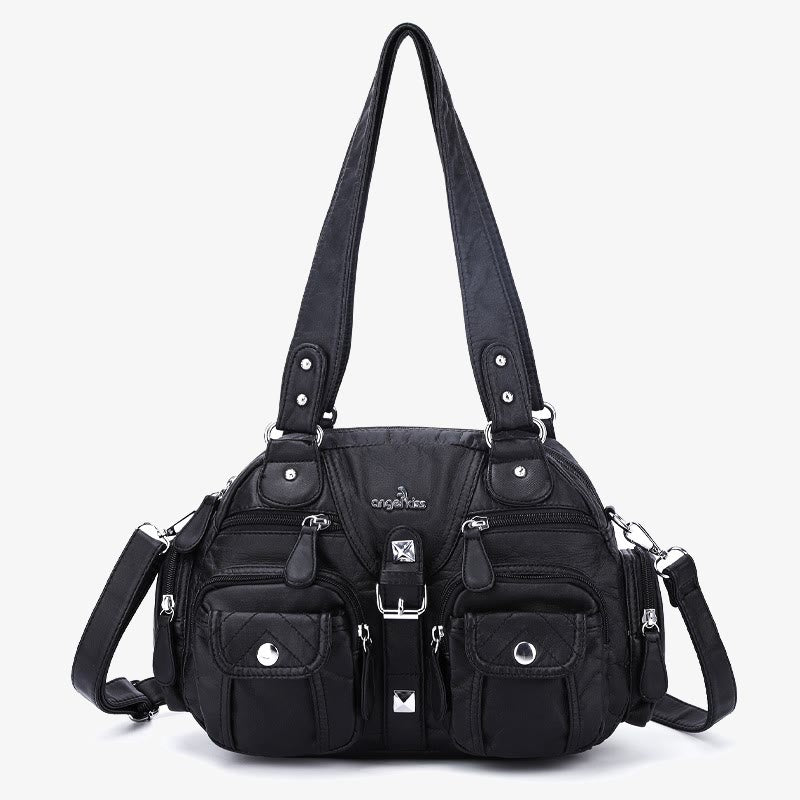 Solid Color Fashion Dumplings Messenger Bag