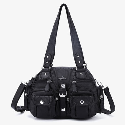 Solid Color Fashion Dumplings Messenger Bag