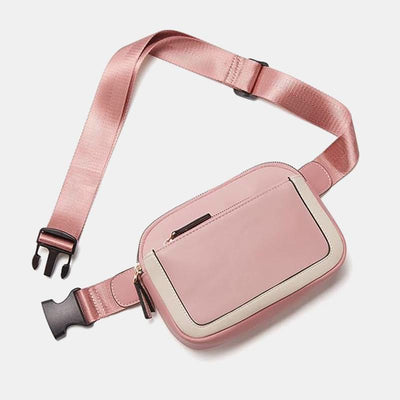 Multifunctional Waist Bag Retro Vegan Leather Outdoor Sports Satchel Purse