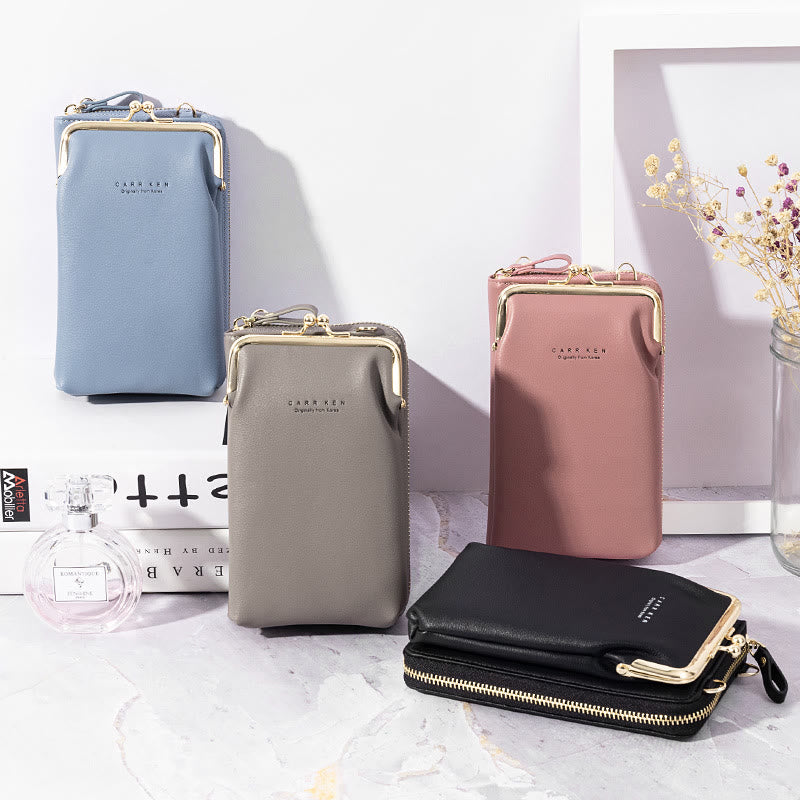Large Capacity Kiss-Lock Wallet Crossbody Phone Bag (BUY 1 GET 1 FREE)