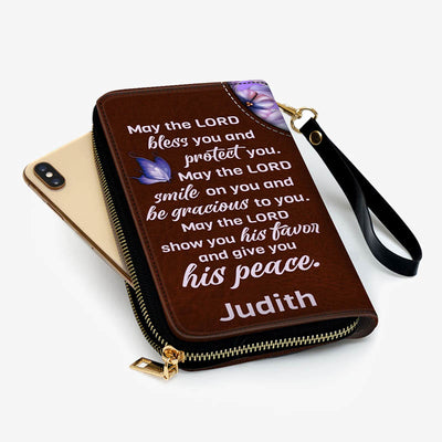 Custom Name Wallet May The Lord Give You His Peace