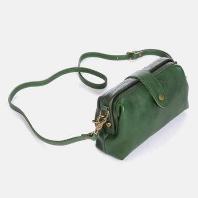 Retro Handmade Real Leather Phone Purse Handbags With Unique Opening