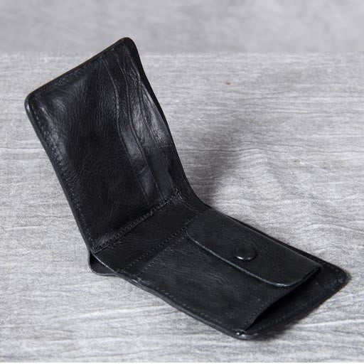 Retro Soft Bifold Wallet for Women Men Handmade Genuine Leather Wallet