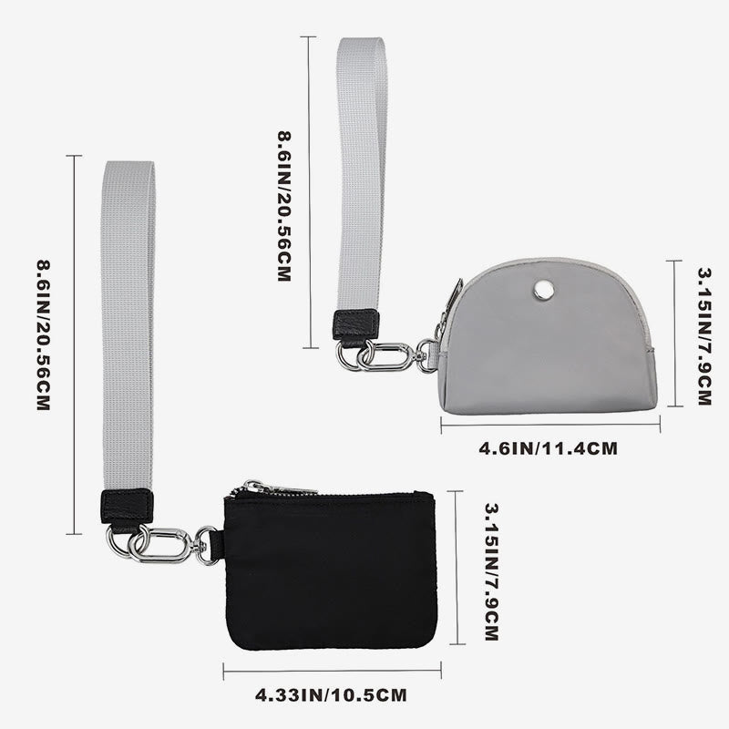 Mini Wristlet Wallet for Women Lightweight Nylon Coin Purses Pouch