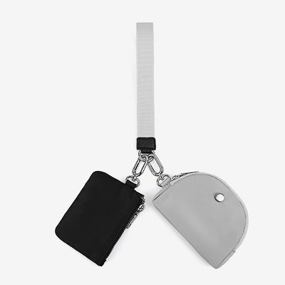 Mini Wristlet Wallet for Women Lightweight Nylon Coin Purses Pouch