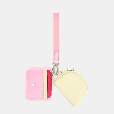 Mini Wristlet Wallet for Women Lightweight Nylon Coin Purses Pouch