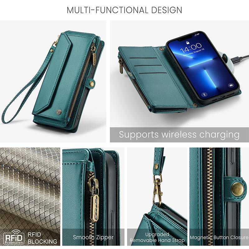 Cellphone Bag Wallet for Samsung Z Fold 3/4/5 RFID Blocking Crossbody Purses Clutch