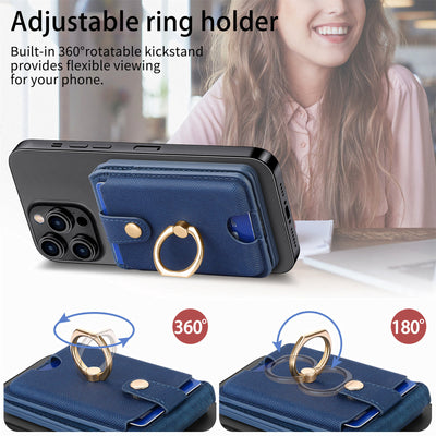 Magnetic Wallet Compatible with MagSafe RFID Blocking Wallet for iPhone