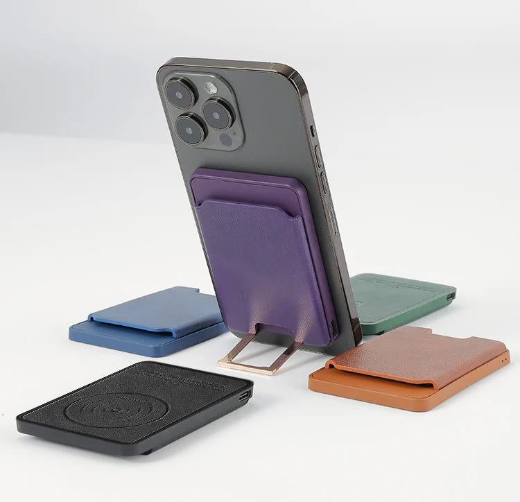 4-IN-1 Magsafe Wallet for iPhone Wireless Charging Case with Card Holder