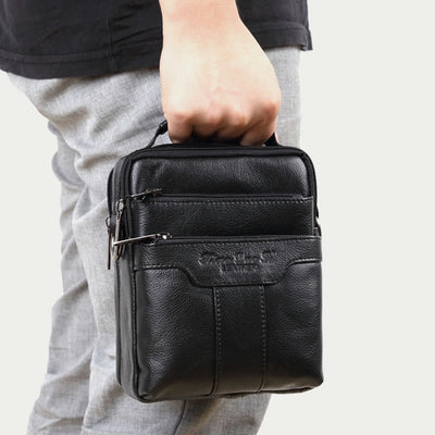 Messenger Bag For Men Vintage Gentle Leather Crossbody Bag