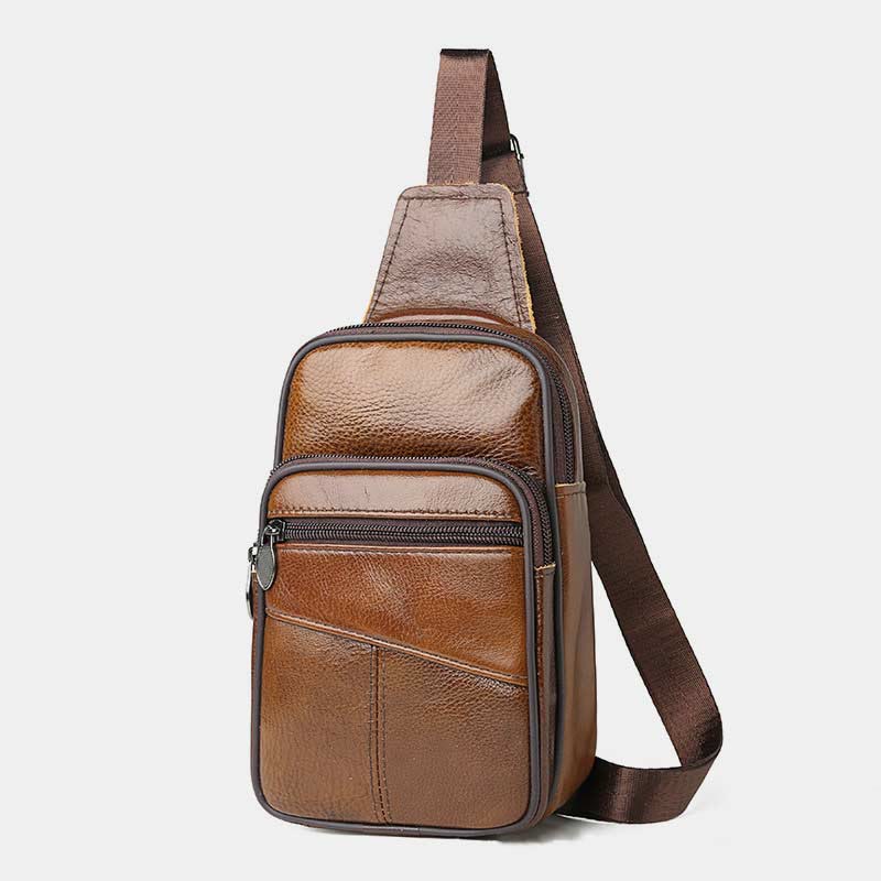 Genuine Leather Sling Bag Purse Crossbody Bags for Men