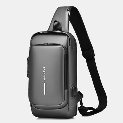 Anti-theft Sling Bag Cross Body Bag with USB Charging Port Password Locked