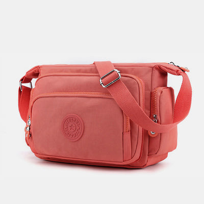 Waterproof Multi-Pocket Solid Crossbody Bag