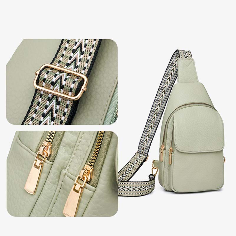 Sling Bag for Women Vegan Leather Trendy Ladies Crossbody Bag Chest Bag