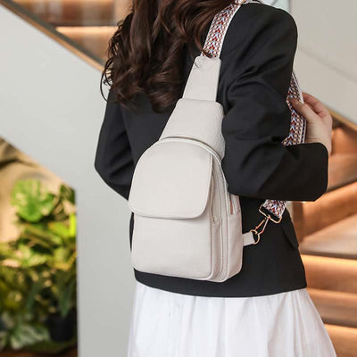 Sling Bag for Women Vegan Leather Trendy Ladies Crossbody Bag Chest Bag