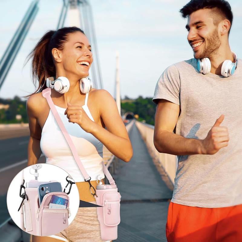 Portable Travel Storage Bag Compatible Bottle Phone Pocket Crossbody Bag