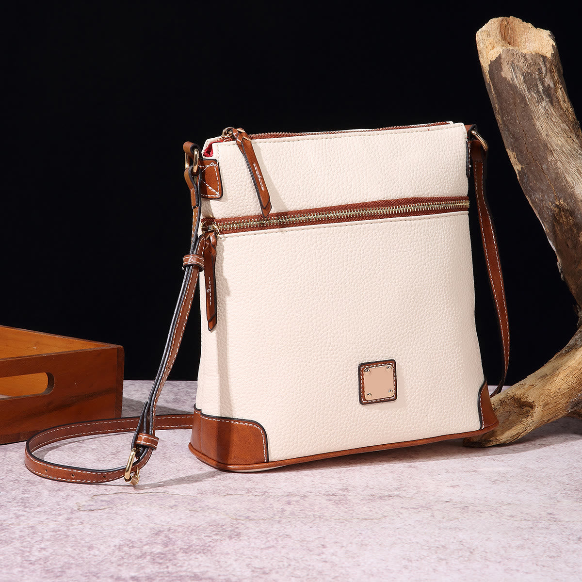 Crossbody Bag For Women Lychee Grain Texture Multi-color Leather Bag