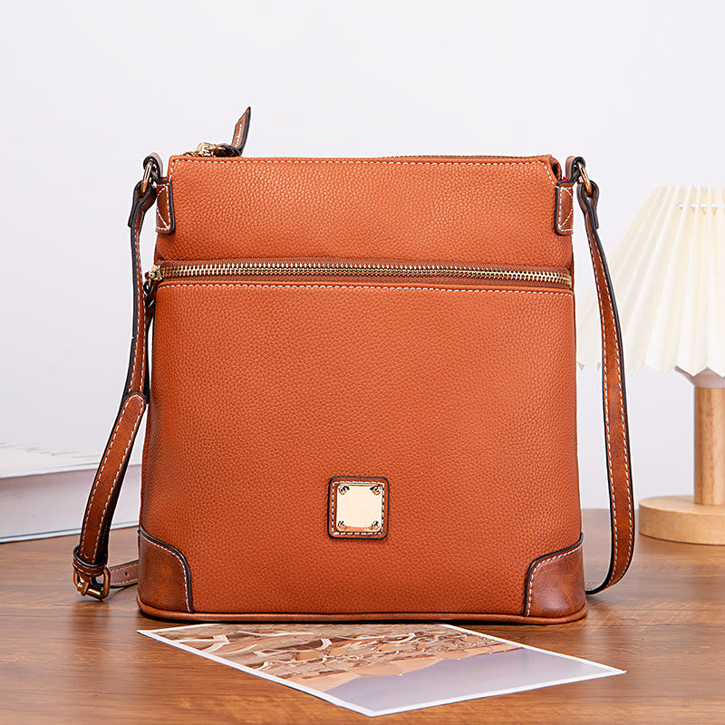 Crossbody Bag For Women Lychee Grain Texture Multi-color Leather Bag