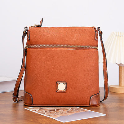Crossbody Bag For Women Lychee Grain Texture Multi-color Leather Bag