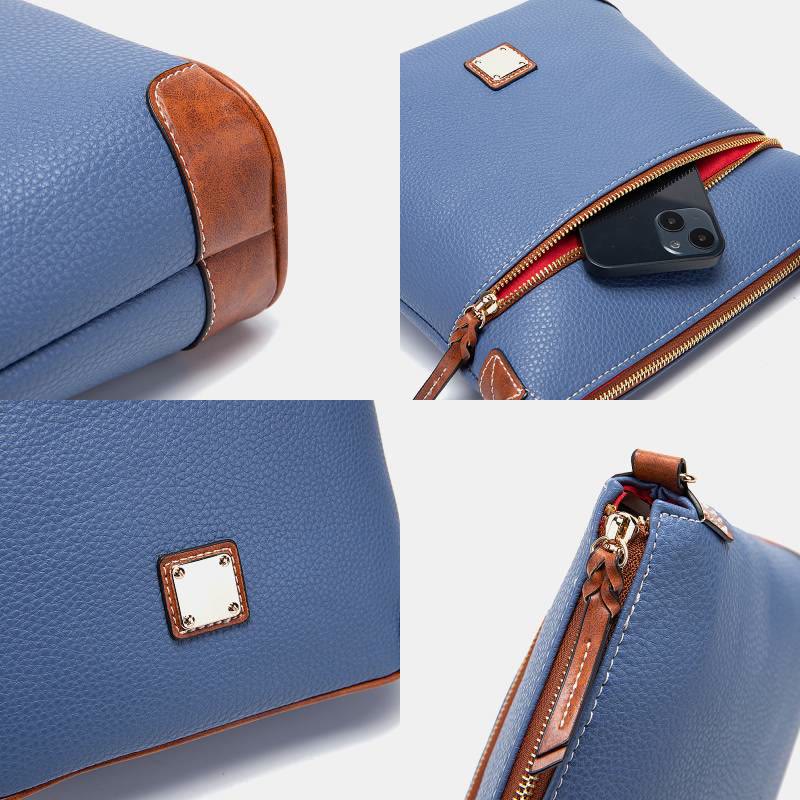Crossbody Bag For Women Lychee Grain Texture Multi-color Leather Bag