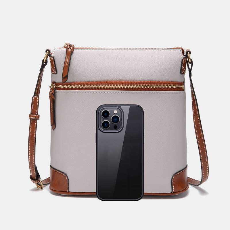 Crossbody Bag For Women Lychee Grain Texture Multi-color Leather Bag