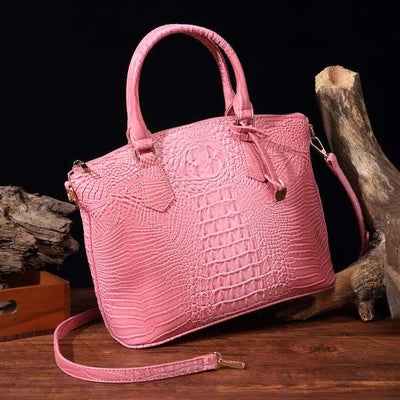Tote For Women Daily Use Retro Crocodile Crossbody Bag