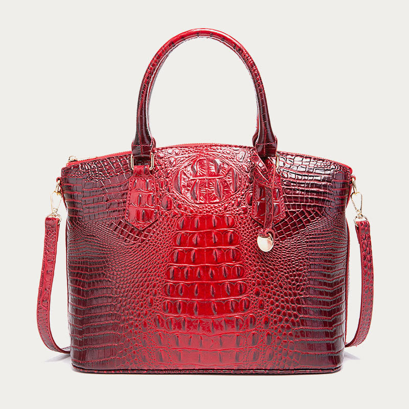 Tote For Women Daily Use Retro Crocodile Crossbody Bag