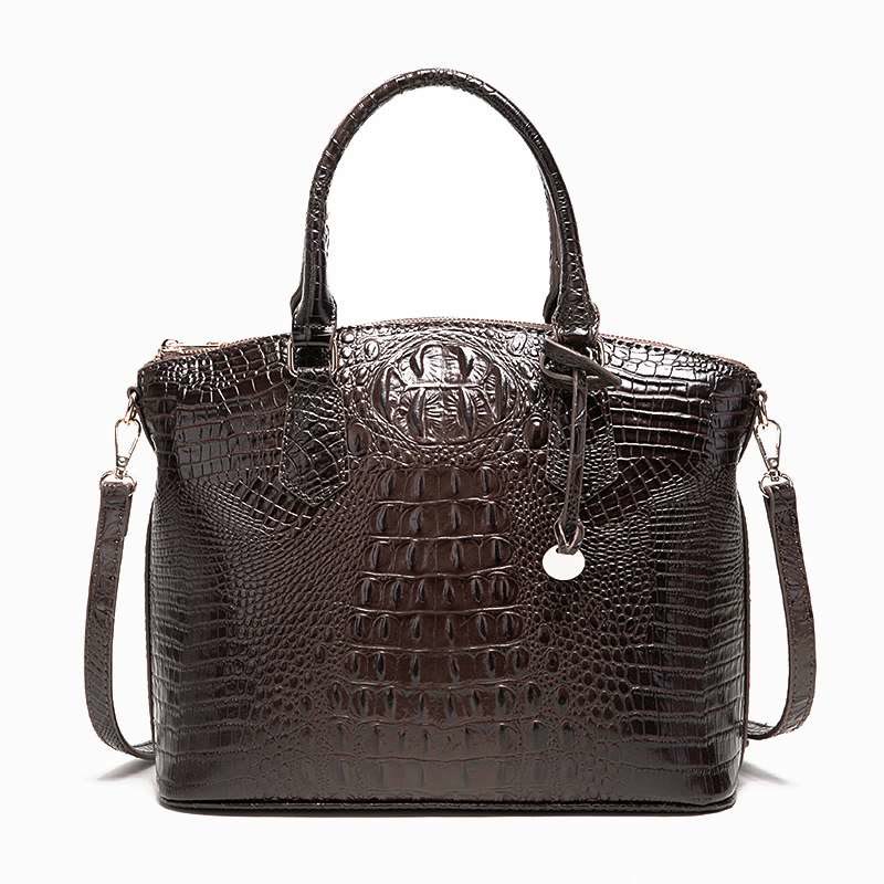 Tote For Women Daily Use Retro Crocodile Crossbody Bag