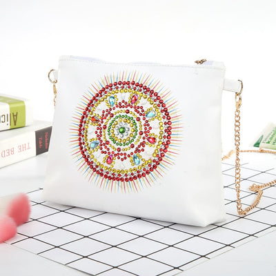 DIY Floral Skull Butterfly Diamond Art Painting Purse Tassel Crossbody Bag