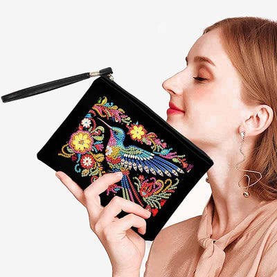 Hummingbird Diamond Wristlet Clutch DIY Diamond Art Painting Purses