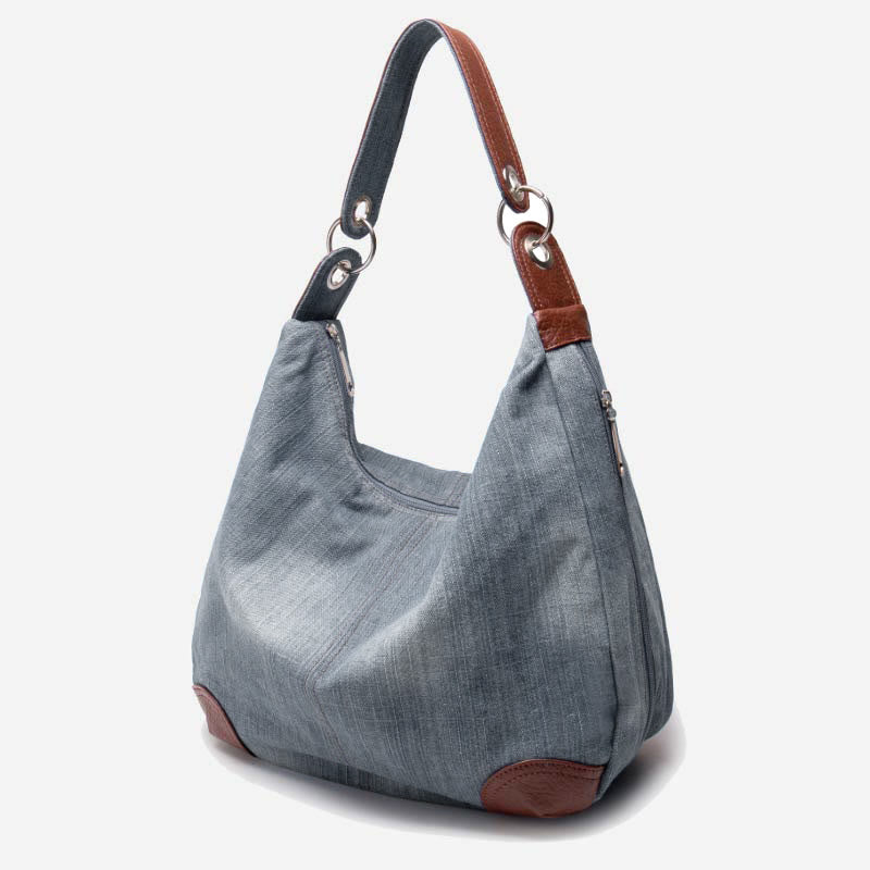Multifunctional Classic Denim Tote Hobo Shoulder Crossbody Bag