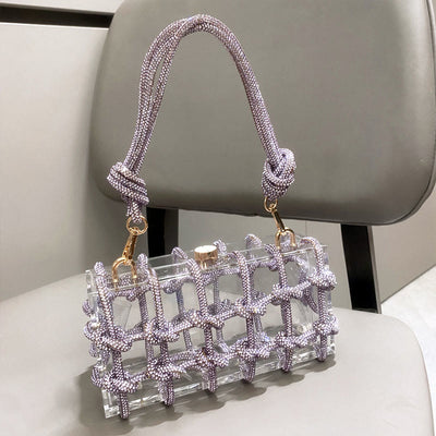 Rhinestone Clutch Crystal Evening Bag Glitte Party Handbag