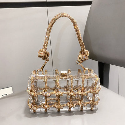 Rhinestone Clutch Crystal Evening Bag Glitte Party Handbag
