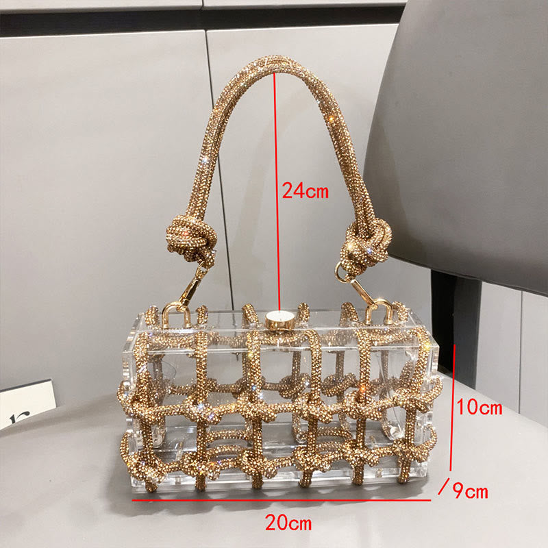 Rhinestone Clutch Crystal Evening Bag Glitte Party Handbag