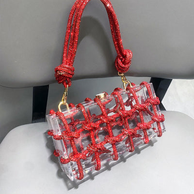Rhinestone Clutch Crystal Evening Bag Glitte Party Handbag
