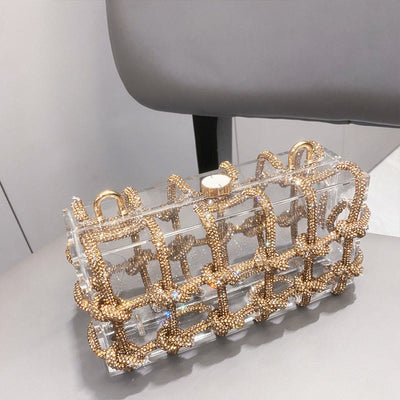 Rhinestone Clutch Crystal Evening Bag Glitte Party Handbag