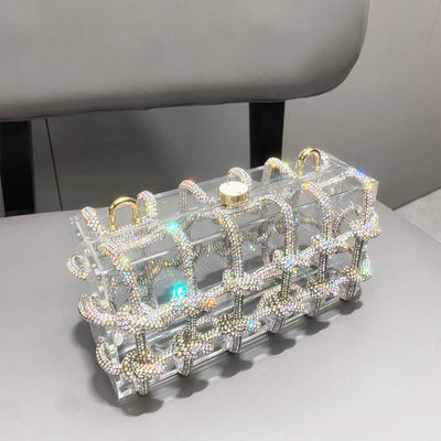 Rhinestone Clutch Crystal Evening Bag Glitte Party Handbag