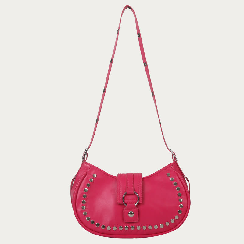 Rivet Crossbody Bag For Ladies Minimalist Punk Classic Purse