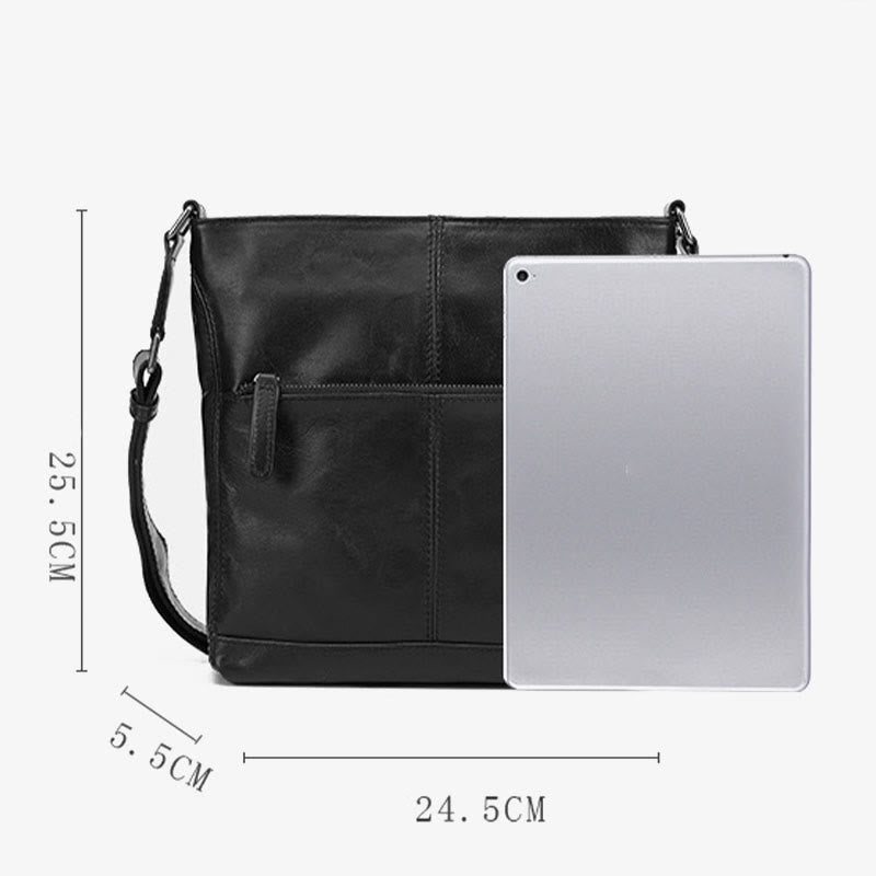 Small Soft Leather Crossbody for Men Messenger Bag Man Purse