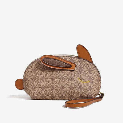 Cute Bunny Clutch Bag Crossbody Bag Faux Leather Wristlet Purse for Women