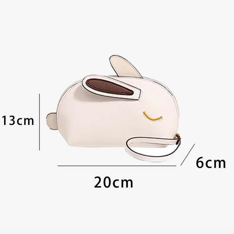 Cute Bunny Clutch Bag Crossbody Bag Faux Leather Wristlet Purse for Women