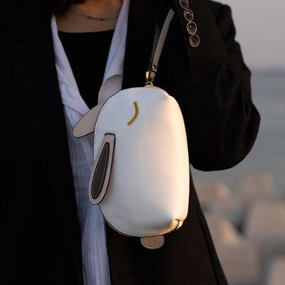Cute Bunny Clutch Bag Crossbody Bag Faux Leather Wristlet Purse for Women