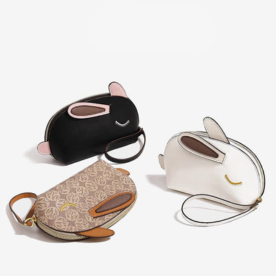 Cute Bunny Clutch Bag Crossbody Bag Faux Leather Wristlet Purse for Women