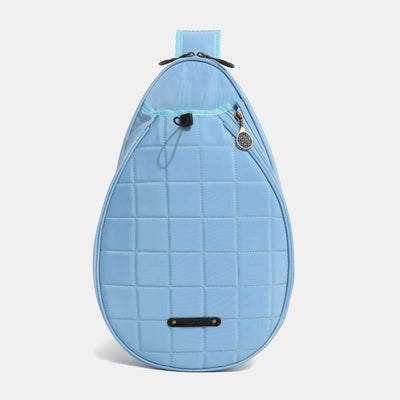 Racket Bag For Women Plaid Pattern Waterproof Polyester Crossbody Bag