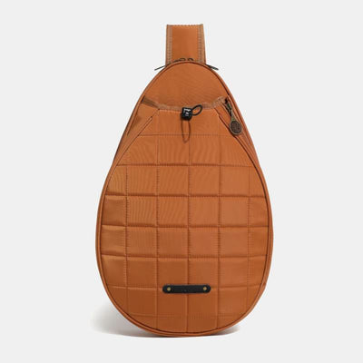 Racket Bag For Women Plaid Pattern Waterproof Polyester Crossbody Bag