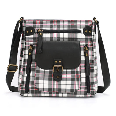 Retro Soft Washed Leather Multi Pocket Crossbody Bags for Women Lady