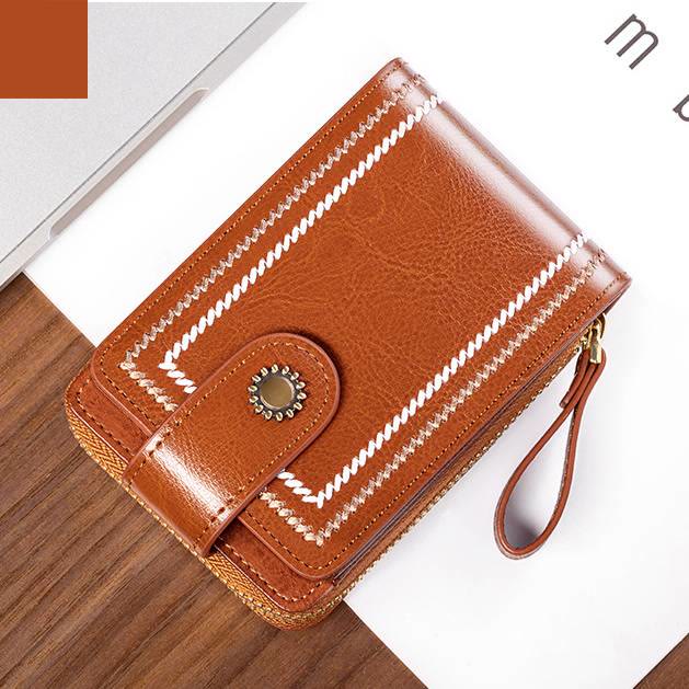 Genuine Leather RFID Multi-Slots Wallet Purse